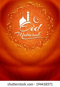 Beautiful Eid mubarak background design. vector illustration