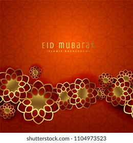 beautiful eid mubarak design with islamic pattern