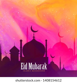 beautiful eid mubarak festival greeting