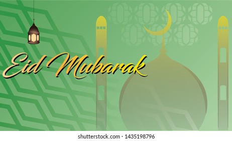 beautiful eid mubarak islamic EPS10