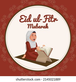 Beautiful Eid ul fitr festival banner design template.
