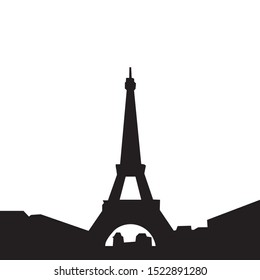 A beautiful Eiffel Tower icon is made in the background