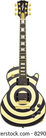 Beautiful electric guitar on a white background