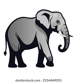 A beautiful elefant silhoutte ,vactor  illustration design with white backraund