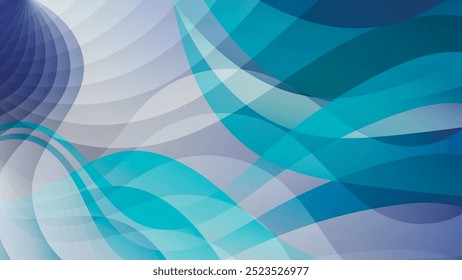 Hermoso Fondo de pantalla de arte elegante en colores fríos. Excelente Plantilla de fondo para folletos, folletos, tarjetas de visita, vallas publicitarias y otros proyectos. Vector.