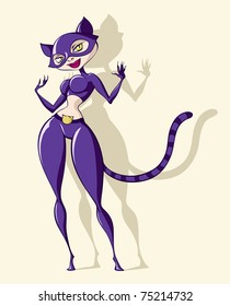 Beautiful elegant cat lady