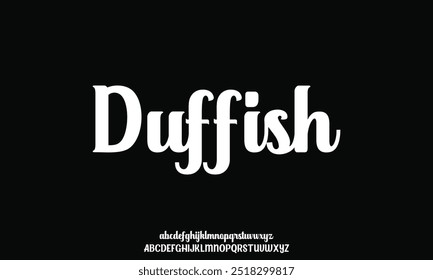Design de vetor de fonte de exibição elegante bonito adequado para logotipo, manchete, cartaz e muito mais