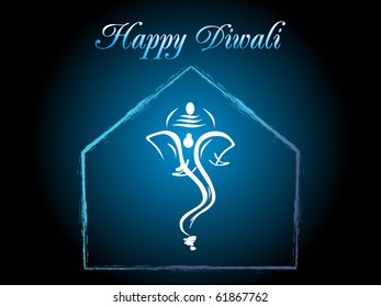 beautiful elegant diwali background, illustration