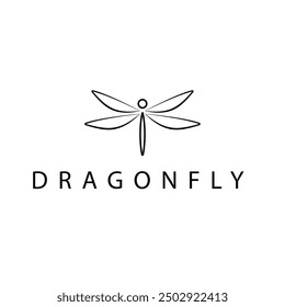 Beautiful elegant Dragonfly logo design