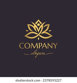 A beautiful, elegant, and expensive logo design for yoga, fitness, or communities.