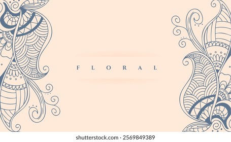 beautiful and elegant floral background in vintage style vector