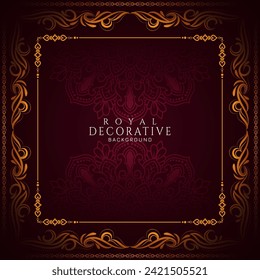 Beautiful elegant floral frame decorative background vector