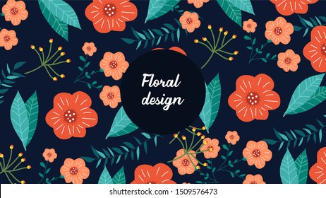 Beautiful and elegant floral pattern design 