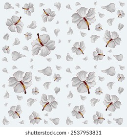 beautiful elegant floral pattern which many kinds of flowers in this floral print you can use as wallpaper background and backdrop and there are beautiful nice leaves and branches in it