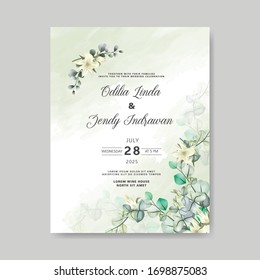 beautiful and elegant floral wedding invitation card