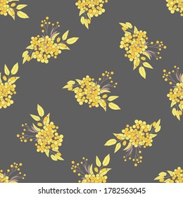 Flores hermosas y elegantes adornan el fondo blanco. Patrón vectorial sin fisuras con flores. 