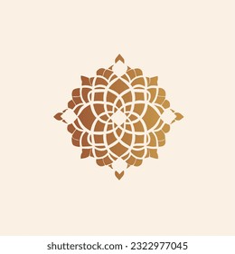 beautiful elegant gold kaleidescope monogram logo
