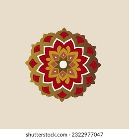 beautiful elegant gold kaleidescope monogram logo
