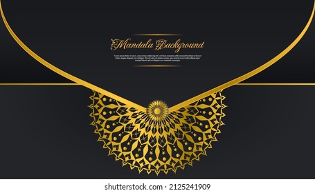 beautiful elegant gold mandala background for design