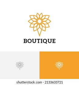 Beautiful Elegant Golden Boutique Shop Modern Logo Template