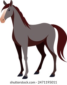 beautiful elegant horse illustration vector