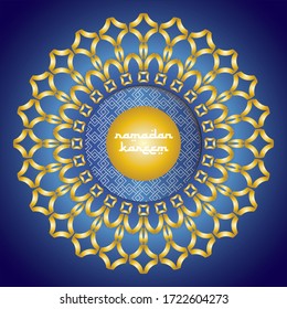 Beautiful and elegant Islamic vector illustration  with ornament pattern. Ramadan Concept.