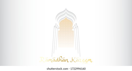 Beautiful and elegant Islamic vector illustration  with ornament pattern. Ramadan Concept.