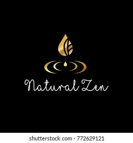 Beautiful elegant logo - Natural Zen vector