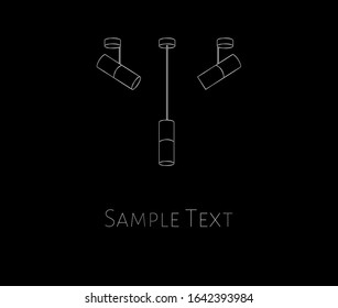 
beautiful and elegant logo on the theme of lamps in the interior