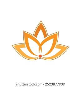 A beautiful and elegant lotus flower vector logo, symbolizing purity, serenity, and spiritual growth. The minimalist design making it ideal for wellness, spa, yoga, and holistic health brands. 