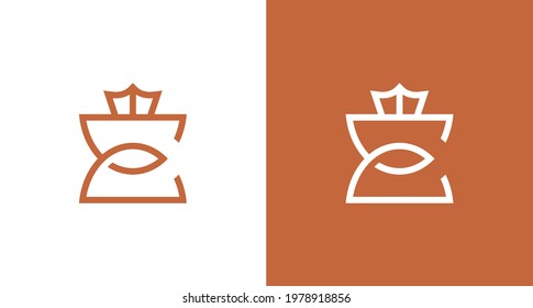 Beautiful and elegant monogram letter E logo with crown symbol and icon in luxury and elegant style. simple and minimal letter E logo for fashion, jewelry high-end brand