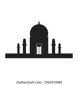 Beautiful and Elegant Mosque icon flat design,isolated on white background,Islamic template,Islamic Ramadan kareem and Arabic pattern,Vector