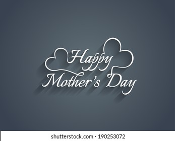 Beautiful elegant mother's day text design.