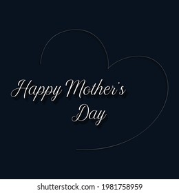 Beautiful elegant mother's day text design. Happy mother's day.
