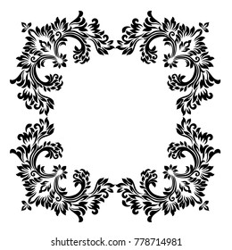 Beautiful elegant pattern with ornament and place for text. Vector illustration. EPS 10.
