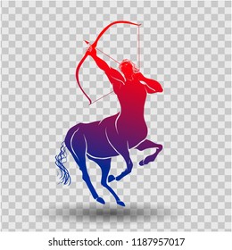 A beautiful and elegant Sagittarius zodiac sign silhouette - vector and illustration for t-shirt, pillow and cup print and wall sticker.