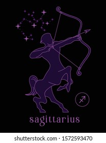 a beautiful and elegant Sagittarius zodiac sign vector