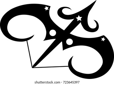 A beautiful and elegant scorpio zodiac sign silhouette - vector and illustration for t-shirt, pillow and cup print and wall sticker.