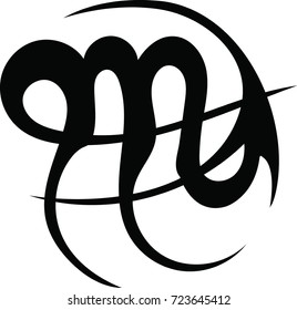 A beautiful and elegant scorpio zodiac sign silhouette - vector and illustration for t-shirt, pillow and cup print and wall sticker.