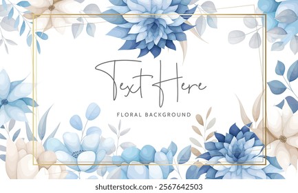 beautiful elegant soft blue and beige floral background