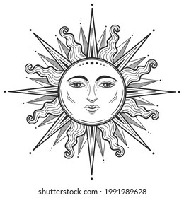 Sun Face Drawing Images Stock Photos Vectors Shutterstock