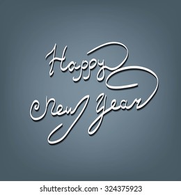 Beautiful elegant text design of happy new year