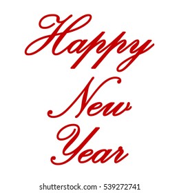 Beautiful elegant text design of happy new year. vector illustration