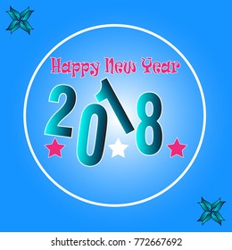 Beautiful elegant text design of happy new year