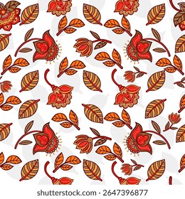 Beautiful and elegant vector Indonesian batik pattern template. Seamless pattern with floral vector background, simple pattern, repeated pattern.