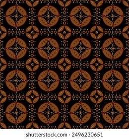 Beautiful and elegant vector traditional Javanese ethnic batik pattern template.