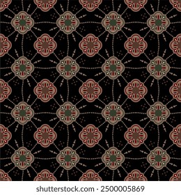 Beautiful and elegant vector traditional Javanese ethnic batik pattern template.