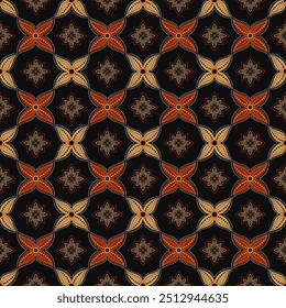 Schöne und elegante Vektor traditionelle javanische ethnische Batik Muster Vorlage.