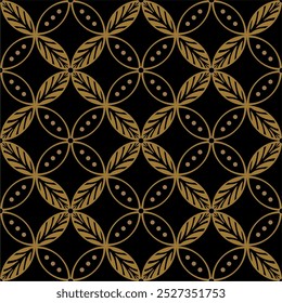 Modelo de padrão de batik étnico tradicional vetor bonito e elegante javanês.