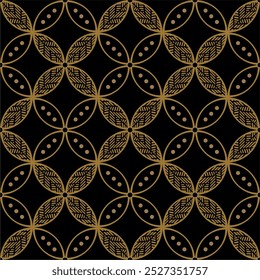 Beautiful and elegant vector traditional Javanese ethnic batik pattern template.